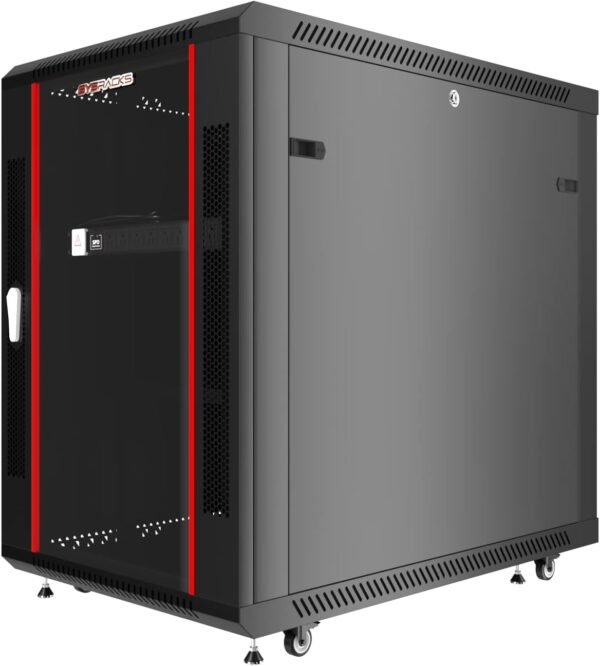 61KBjm00XkL._AC_SL1500_.jpg Sysracks 15U Server Rack Network 35 inch Deep Lockable Server Cabinet Rackmount on Casters with - POWERBAR - Shelf - Fan - Hardware - for Data - AV - Computer - Networking - PC Equipment