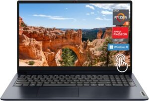 Lenovo Ideapad 1 Laptop, 15.6" FHD (1920x1080) IPS 300nits Anti-Glare Display, Touch, Ryzen 5 7520U, 8GB RAM, 1TB Storage, AMD Radeon Graphics, HDMI, Windows 11, HDMI, Abyss Blue