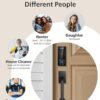 Philips Wi-Fi Smart Lock with Handle, Keyless Entry Keypad Door Lock with Handle, Front Door Deadbolt Set with WiFi Gateway, App Control, Fingerprint Unlock, PIN Code Unlock, Auto Locking
