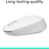 Logitech M170 Wireless Mouse for PC, Mac, Laptop, 2.4 GHz with USB Mini Receiver, Optical Tracking, 12-Months Battery Life, Ambidextrous - Off White