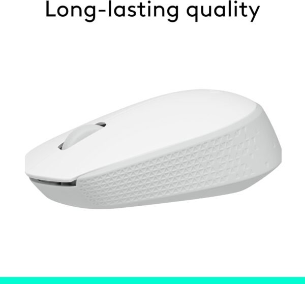 Logitech M170 Wireless Mouse for PC, Mac, Laptop, 2.4 GHz with USB Mini Receiver, Optical Tracking, 12-Months Battery Life, Ambidextrous - Off White