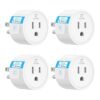EIGHTREE Smart Plug, Smart Plugs That Work with Alexa and Google Home, Compatible with SmartThings, Smart Outlet with WiFi Remote Control and Timer Function, 2.4GHz Wi-Fi Only, 4 Packs