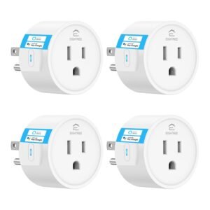 EIGHTREE Smart Plug, Smart Plugs That Work with Alexa and Google Home, Compatible with SmartThings, Smart Outlet with WiFi Remote Control and Timer Function, 2.4GHz Wi-Fi Only, 4 Packs