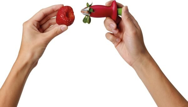 Chef'n Original Stem Gem Strawberry Huller, Red/Green -