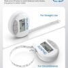 61RaeUASinL._AC_SL1500_.jpg RENPHO Body Measuring Tape, Smart Tape Measure for Weight Loss, Bluetooth Fitness Equipment with App, Measuring Waist, Hip, Bust, Arms, Muscle Gain, Retractable, 60in /150cm, White
