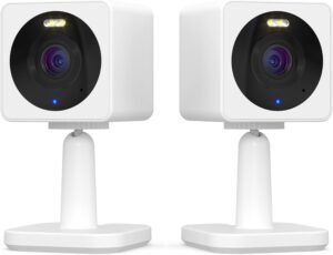 WYZE Cam OG Indoor/Outdoor 1080p WI-Fi Smart Home Security Camera with Color Night Vision, Built-in Spotlight, Motion Detection, 2-Way Audio, Compatible with Alexa & Google Assistant, White (2-Pack)