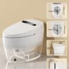 Smart Toilet,Tankless Toilet with Warm Water Sprayer and Dryer, Foot Sensor Operation,Bidet with Heated Seat Smart with Bidet Built In Fahrenheit LED Display