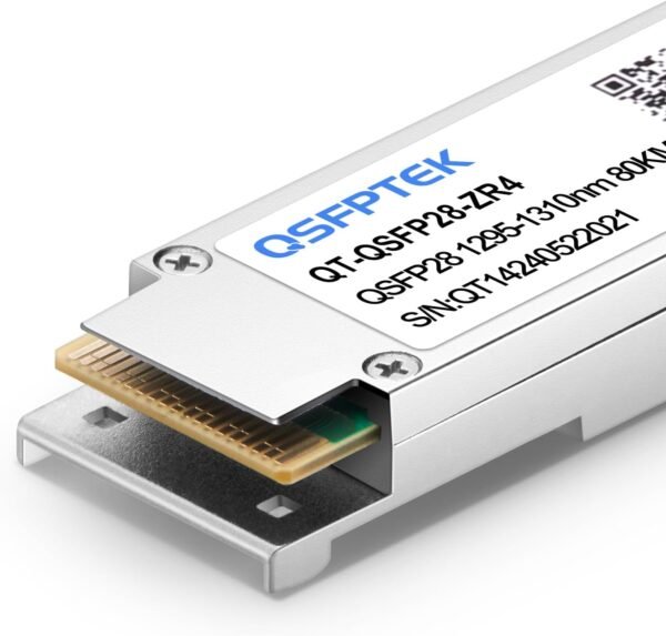 QSFPTEK 100GBASE-ZR4 QSFP28 Module, 100gbe Computer Networking Transceiver, 100Gigabit Mini GBIC Optical Quad Small Form-Factor Pluggable LC, 1310nm 80 km, SMF Compatible for Cisco QSFP-100G-ZR4-S