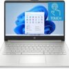 HP 14" HD Touchscreen Laptop, Windows 11, Intel Celeron Dual-Core Processor Up to 2.60GHz, 4GB RAM, 64GB SSD, Webcam, Dale Sliver (Renewed)