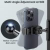 APPS2Car [2 Pack] Gym Magnetic Phone Holder, 360 Adjustable, Compatible with 4.7-6.5" Smartphones, Alloy Base and Joint, Black