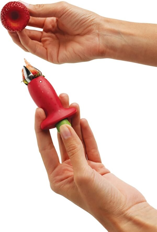 Chef'n Original Stem Gem Strawberry Huller, Red/Green -