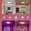 Govee Smart Ceiling Light, RGBIC LED Ceiling Light Fixture, 2400LM Flush Mount Light Fixture, DIY Colors, Works with Alexa, 2200K-6500K Ceiling Lights for Bedroom, Living Room, 12 Inch, 1 Pack
