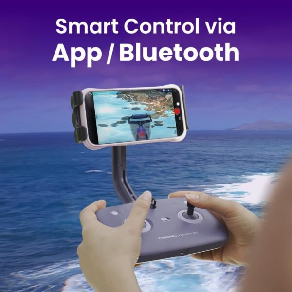 DORY EXPLORE treasure-hunting photography and videography underwater drone, metal detector & net bag, Bluetooth RC, uncovers the secrets of the ocean and experience underwater Adventure (Deep Purple)
