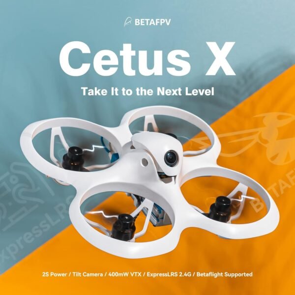 BETAFPV Betaflight ELRS Cetus X 2S Brushelss Drone with C04 FPV Camera VTX Module F4 2S 15A Flight Controller 1103 11000KV Motor, Supported 2S Power for Beginners to Fly Faster Further