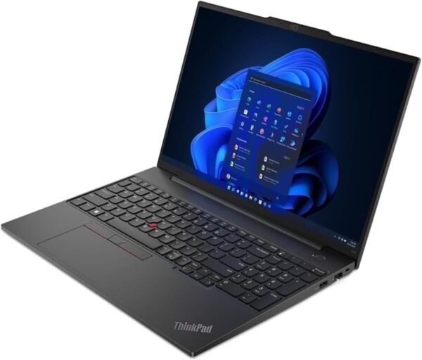 Lenovo ThinkPad E16 Business Laptop, 16" WUXGA Display, AMD Ryzen 5 7530U (Beat i7-1165G7), 16GB RAM, 512GB PCIe SSD, Webcam, HDMI, RJ-45, Fingerprint Reader, Wi-Fi 6, Windows 11 Pro, Black