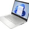 HP 14" HD Touchscreen Laptop, Windows 11, Intel Celeron Dual-Core Processor Up to 2.60GHz, 4GB RAM, 64GB SSD, Webcam, Dale Sliver (Renewed)