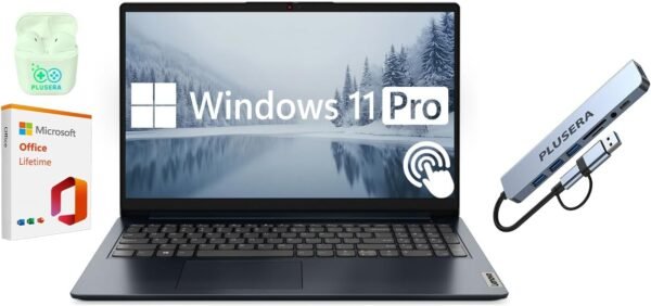 Lenovo IdeaPad 15.6” FHD Touchscreen Laptop, 40GB RAM 2.5TB Storage Lenovo IdeaPad 15.6” FHD Touchscreen Laptop, 40GB RAM 2.5TB Storage (2TB SSD+512GB Docking Station Set), 10-Cores Intel Core i5, Windows 11 Pro with Microsoft Office Lifetime Suite, PLUSERA Earphones
