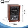 Mammoth Ion and Ozone Generator 3000 mg/hour, Adjustable up to 3,500 SqFt Ionizer & Deodorizer Ozone Odor Eliminator- Ozone Machine Wooden Design Ideal for Dust, Pollen, Pets & Smoke Smell