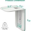 WALI Outlet Shelf Wall Holder,Bathroom Wall Shelf up to 10lbs Standard Vertical Duplex Wall Shelf Organizer for Smart Home Decor Space Saving Power Tools, Toothbrush (OLS001-W), 1 Pack, White