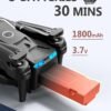 Cool Mini Drone with Camera for Kids Adults Beginners, 1080P FPV Camera Remote Control Drone for Kids with 3 Batteries, One-Click Take Off/Landing, Altitude Hold, Headless Mode, 360° Flips, 3-Gear Speeds , Emergency Stop, Toys Gifts for Kids