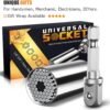 Super Universal Socket Tools Gifts for Men - Christmas Stocking Stuffers for Men Grip Socket Set with Power Drill Adapter Cool Stuff Ideas Gadgets for Men Birthday Gifts for Dad Women Husband (7-19mm)