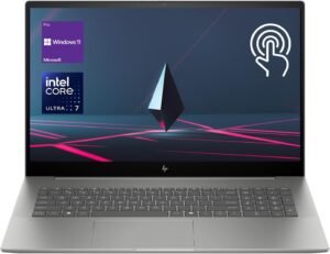 HP Envy Business AI Laptop, 17.3" FHD Touchscreen, Intel Core Ultra 7 155H, 64GB DDR5 RAM, 2TB SSD, Numeric Keypad, HDMI, Webcam, Backlit Keyboard, Wi-Fi 7, Windows 11 Pro, Grey