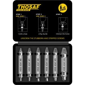 Gifts for Men,Damaged Screw Extractor Set-Father's Day Gifts from Wife Daughter Son,Mens Gifts,Husband,Stripped Screws Nuts & Bolts Drill Bit Tools for Easy Removal of Rusty Broken Hardware Gifts