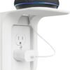 WALI Outlet Shelf Wall Holder,Bathroom Wall Shelf up to 10lbs Standard Vertical Duplex Wall Shelf Organizer for Smart Home Decor Space Saving Power Tools, Toothbrush (OLS001-W), 1 Pack, White