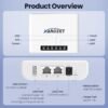 Wireless Print Server, Share a Printer to Multiple Computer with 1 Port USB2.0 Wide Compatibility Convert Printer to Wirelesss Support Ethernet WiFi Connect Network LK100W