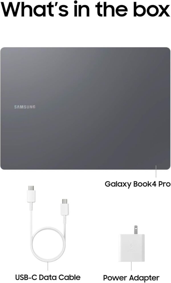 SAMSUNG 14" Galaxy Book4 Pro Laptop PC Computer, Intel Core 5 Ultra Processor 512GB, 3K AMOLED (2880 x 1800) Touchscreen, Advanced Security, 2024 Model, NP940XGK-KG2US, Moonstone Gray