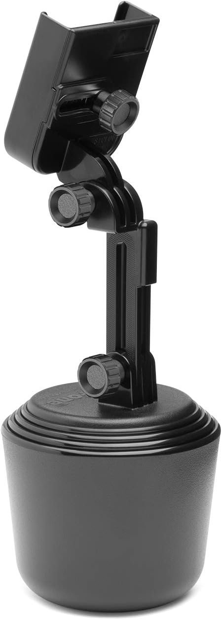 WeatherTech CupFone with Extension – Adjustable, Universal Cup Holder Cell Phone Mount Car & Truck Accessory – Best Design for iPhone & Smartphone Charging – Black Plastic Knobs