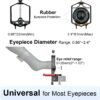 tridaptor - Universal Phone Scope Digiscoping Adapter|High-Precision XYZ Metal Telescope Mount 3-Axis Smartphone Holder for Spotting Scope Monocular Binos|Fits All Cell Phone Camera/Max 2.4" Eyepiece