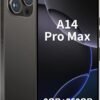Unlocked Android Phone A14 pro max Smartphone 6GB+256GB Cell Phone 24MP+50MP Camera Pixels 5000mAh Battery for Extended Standby 6.8-inch HD Screen Mobile Phone 5G Dual SIM (Black)