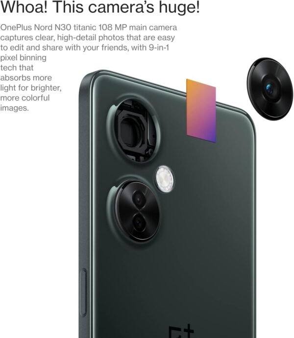 61pK6YyLB6L._AC_SL1500_.jpg OnePlus Nord N30 5G | Unlocked Android Smart Phone | 6.7" LCD Display | 8 +128GB | 5000 mAh Battery | 50W Fast Charging | 108MP Camera | Chromatic Gray (Renewed)