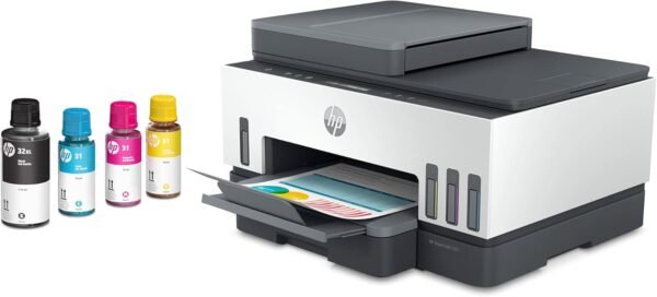 HP Smart -Tank 7301 Wireless All-in-One Cartridge-free Ink Printer, up to 2 years of ink included, mobile print, scan, copy, automatic document feeder (28B70A), Gray