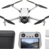DJI Mini 3 Fly More Combo (DJI RC), Drones with DJI Mini 3 Fly More Combo (DJI RC), Drones with Camera for Adults 4K, 3 Batteries for 114-min Flight Time, Vertical Shooting, 32800ft (10km) Video Transmission, Lightweight Mini Drone for Beginners