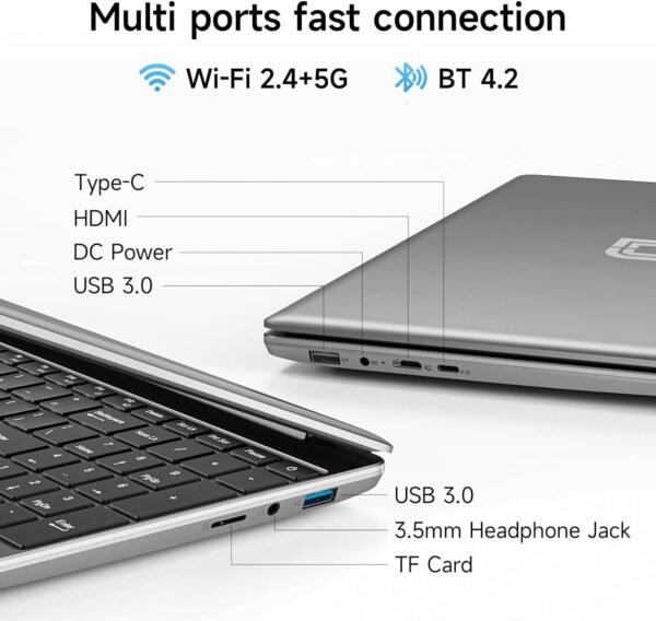 jumper Laptop, 12GB RAM 640GB Storage, 5305U Processor, Office 365-1 Year, 15.6 Inch Computer, FHD IPS Screen, 38Wh Battery, 2 Stereo Speakers, USB3.0 * 2, Type-C, WiFi-5.