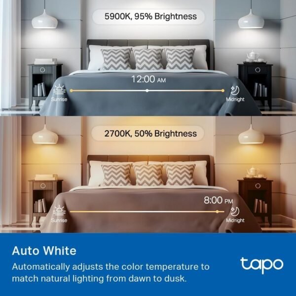 Tapo TP-Link Smart Light Bulbs, 1100 Lumens High Brightness(75W Equivalent), Matter-Certified, 16M Colors RGBW LED Bulb, Dimmable, CRI>90, Voice Control w/Siri, Alexa & Google Home, A19 E26 L535E
