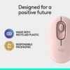 Logitech POP Mouse, Compact and Portable Wireless Bluetooth Mouse with Programmable Buttons and Quiet Clicks, Easy-Switch Between up to 3 Devices, Laptop, Tablet, PC - Rose