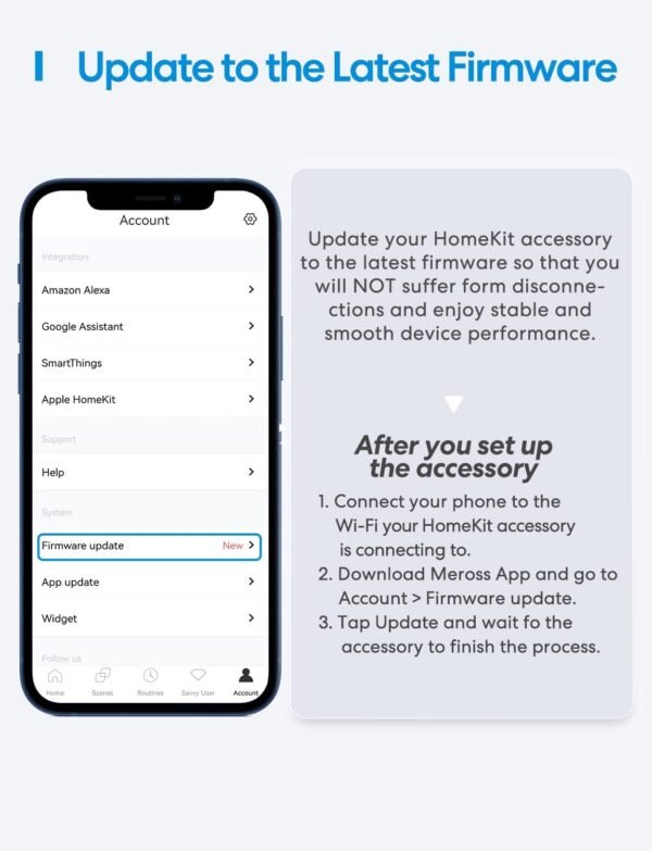 meross Smart Garage Door Opener Remote, Compatible with Apple HomeKit, Amazon Alexa, Google Assistant, SmartThings, Multiple Notification Modes, No Hub Needed