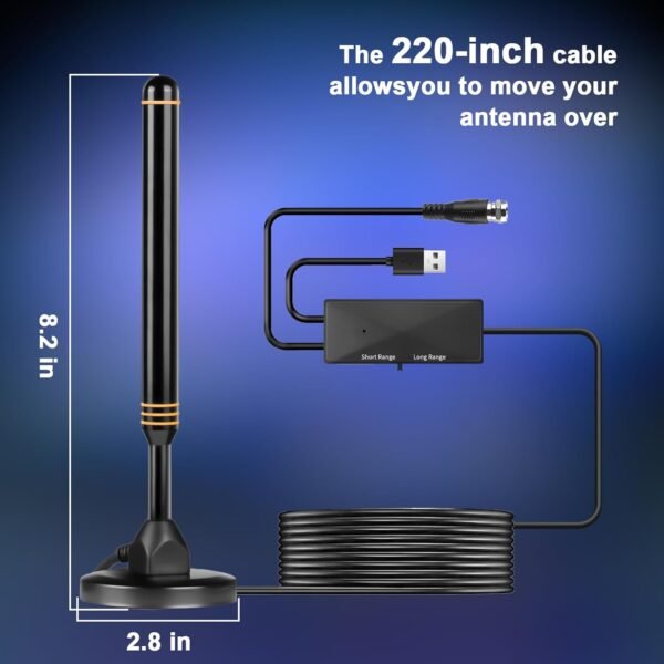 TV Antenna Indoor Antenna for Smart TV for Long Range Reception and All Smart TVs HD Digital Antenna with Amplifier Signal Booster for Local Channels Supports 4K 1080p-2025 Upgrade