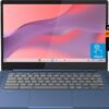 Lenovo Chromebook 14 Touchscreen Laptop (14" FHD Touch Display, 8-Core MediaTek Kompanio 520, 4GB RAM, 128GB Storage (64GB eMMC+64GB SD)), Webcam, 13-Hrs Long-Battery Life, Chrome OS, Abyss Blue
