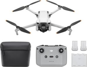 DJI Mini 3 Fly More Combo, Lightweight 3x Mechanical Gimbal DJI Mini 3 Fly More Combo, Lightweight 3x Mechanical Gimbal Mini Camera Drone with 4K HDR Video, 3 Batteries for 114-min Flight Time, up to 32800ft (10km) Video Transmission, True Vertical Shooting