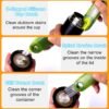 XANGNIER 3 in 1 Multipurpose Bottle Gap Cleaner Brush,3 Pack Cup Cover Cleaning Brush,Cup Crevice Cleaning Tools,Water Bottle Cleaner Brush,Home Kitchen Cleaning Tools