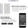 WAC Smart Fans Mocha XL Indoor and Outdoor 8-Blade Smart Home Ceiling Fan 66in Matte Black with 3000K LED Light Kit and Remote Control works with Alexa and iOS or Android App
