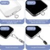 CACOE Phone Lanyard 2 Pcs-1 Pcs Adjustable Neck Strap,1 Pcs Wrist Strap,2 Pcs Pads,Universal Crossbody Multifuctional Cell Phone Lanyards Compatible with Most Smartphones(Gray)