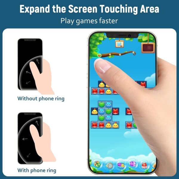 712b1nF6aqL._AC_SL1500_.jpg Phone Ring Holder-with Car Magnetic Phone Mount Metal Phone Ring Finger Kickstand Black Cell Phone Grip Compatible with iPhone iPad Smartphones Tablets