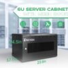 6U Server Cabinet Wall Mount Network Rack Enclosure Cabinet Enclosure for Computer Data Networking Electronic Equipment, Removable Side Panels 14.5in Depth