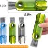 XANGNIER 3 in 1 Multipurpose Bottle Gap Cleaner Brush,3 Pack Cup Cover Cleaning Brush,Cup Crevice Cleaning Tools,Water Bottle Cleaner Brush,Home Kitchen Cleaning Tools