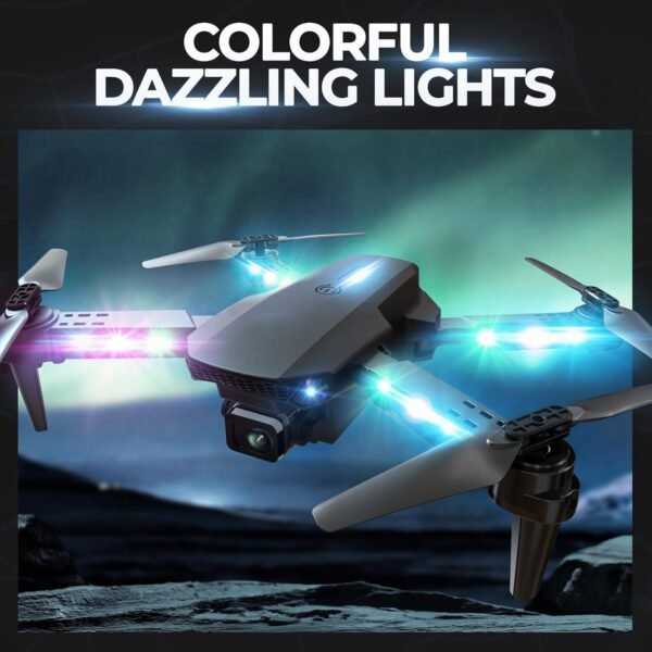 BEZGAR Mini Drone with Camera for KIds - 1080P HD FPV RC Quadcopter with 90° Adjustable Lens, Coloeful LED Lights, Gestures Selfie, One Key Start, 360° Flips,Toys Gifts RC Drone for Boys Girls Black